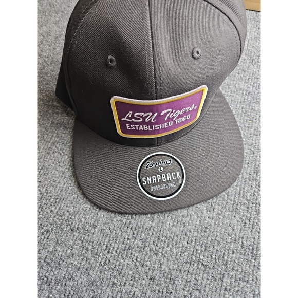 LSU Tigers Zephyr Snapback ZH Hat NCAA Black New With Tags - Picture 1 of 9